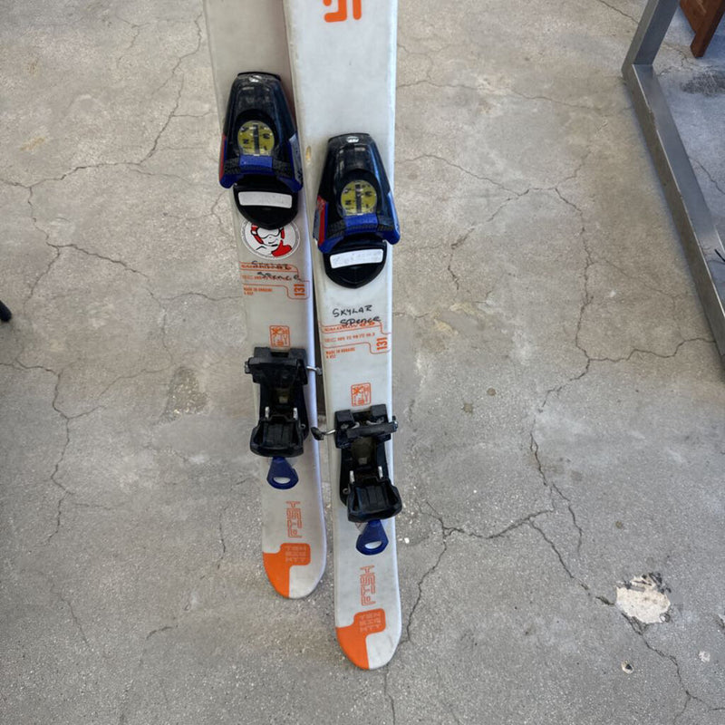 Salomon- fish twin tip freestyle ski 131cm: white orange -unisex-131 cm