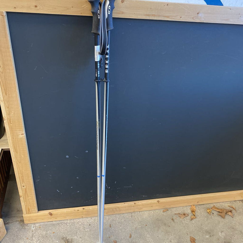 Salomon- aluminum 130 ski pole: Black Silver -unisex-130 CM