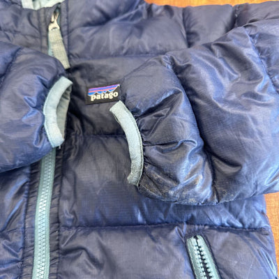 Patagonia- hi loft baby down jacket- MSRP $190: Navy -children-6-12m