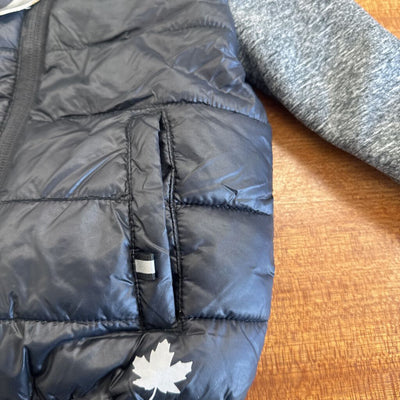 Canadiana - hybrid puffer jacket : Black Grey -children-6-12m