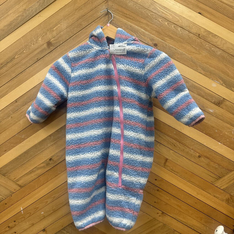 Hatley- Fleece bunting suit- MSRP $60: Blue Pink White -children-18-24m