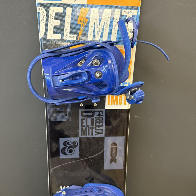 Firefly Delimit Snowboard with bindings MSRP $450: Blue--140