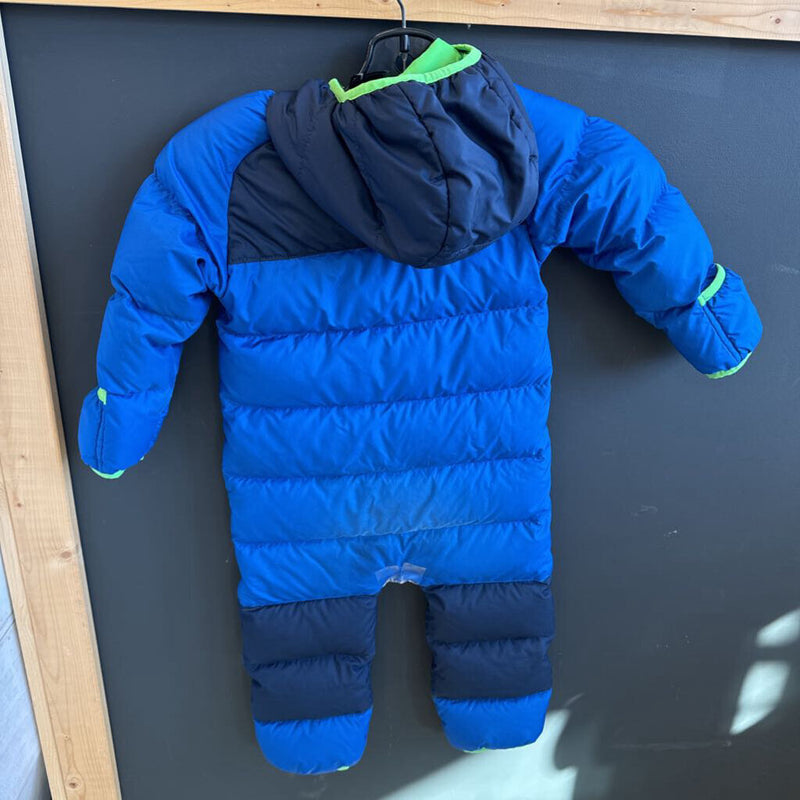 The North Face - Baby 550 Down Bunting Suit - MSRP $230: Blue/Navy/Green-infant-18-24M