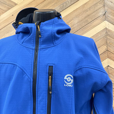 Loki - Men's Hooded Softshell Jacket - MSRP $249: Blue-men-XL