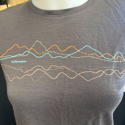 Icebreaker - Women's Graphic Merino T-Shirt - MSRP $100: Grey/Multi-women-XS