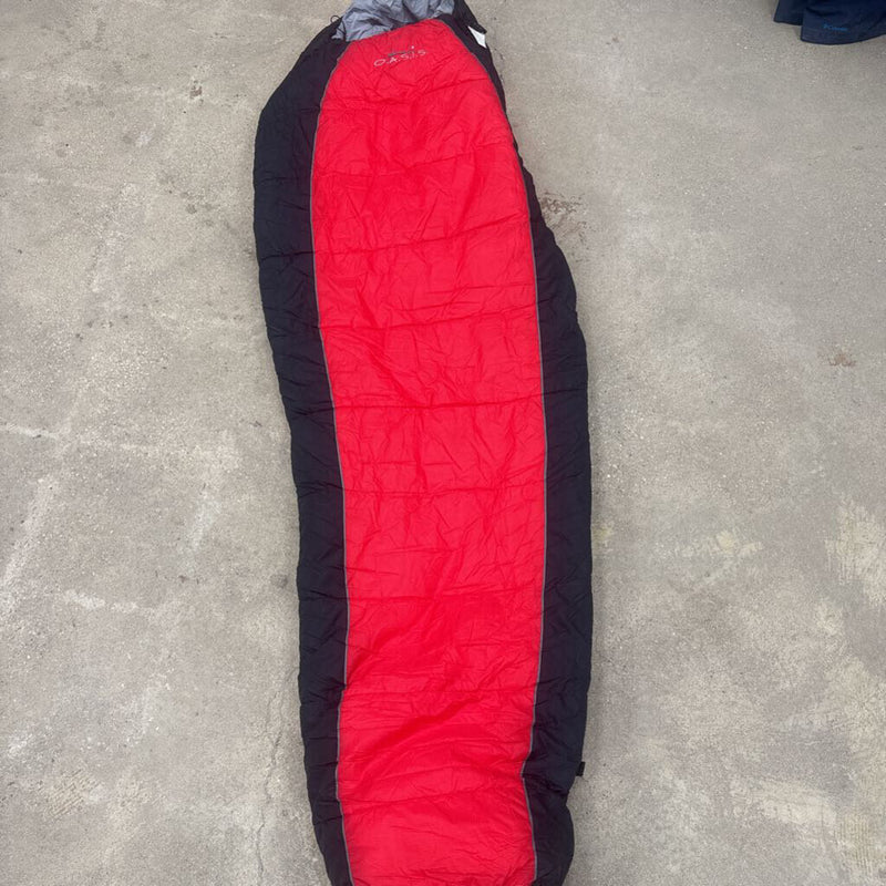 O.A.S.I.S. - Modena Synthetic Mummy Sleeping Bag: Red/Black-unisex-