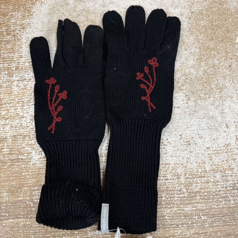 Icebreaker- womens knit glove- MSRP $55: Black -women-SM