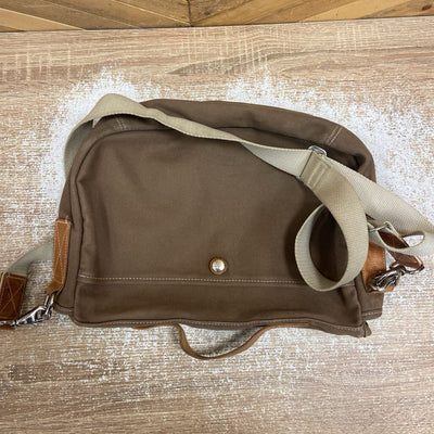 MAKR - Canvas Messenger Bag - MSRP comp $200: Brown--