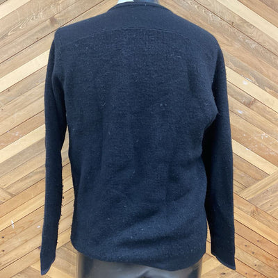 Smarwool- men's knit sweater- MSRP compared $160 : Black -men-MD