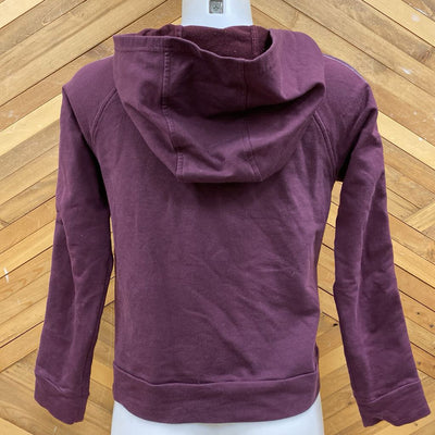 AskYa- cropped hoodie : Burgundy -women-LG