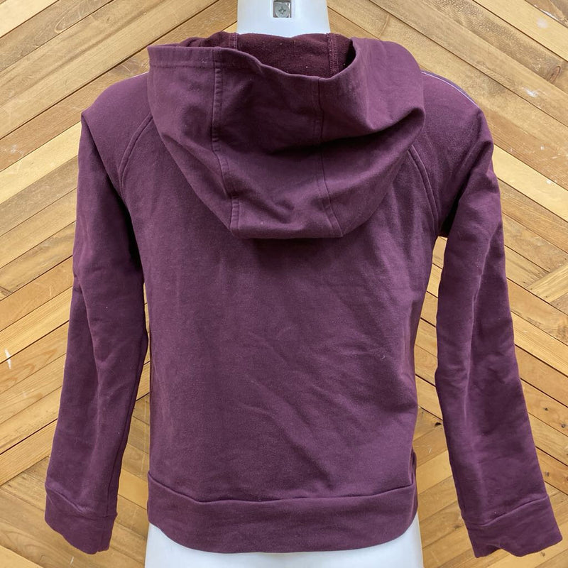 AskYa- cropped hoodie : Burgundy -women-LG