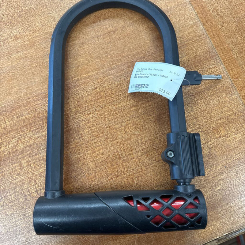 Bike Guard - U-Lock - MSRP $55: Black/Red--