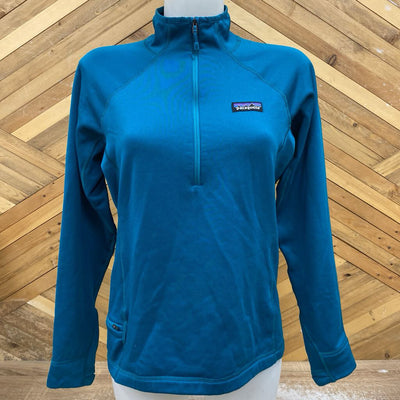 Patagonia - Women's Crosstrek 1/4-Zip Fleece Baselayer Top - MSRP $159: Teal Blue-women-MD