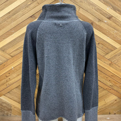 Prana - Women's Wool-Blend Sweater - MSRP comp $165: Grey-women-XL