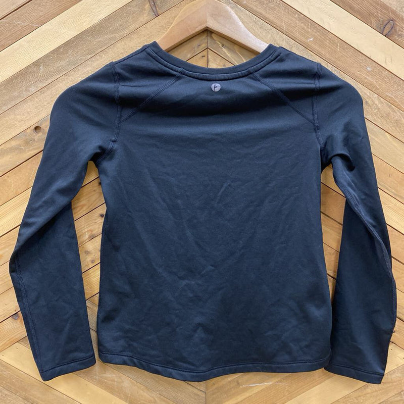 90 Degree by Reflex - Kids L/S Baselayer Top: Black-children-7/8Y