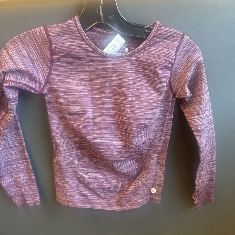 Jill Yoga - Kids L/S Fitted Athletic Shirt - MSRP $48: Purple-children-SM