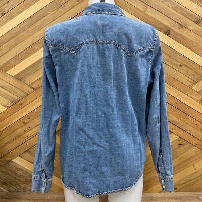 Gap - Women's Denim Shirt - MSRP $80: Blue-women-XL