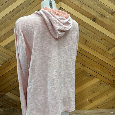 Columbia - Women's 1/4-Button Hooded L/S Top - MSRP comp $70: Pink-women-MD