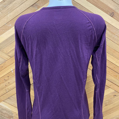 icebreaker - Women's Merino Bodyfit Zone Baselayer Top - MSRP $175: Purple-women-LG