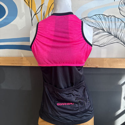 Louis Garneau - Women's Sleeveless Cycling Jersey - MSRP comp $125: Black/Pink-women-LG