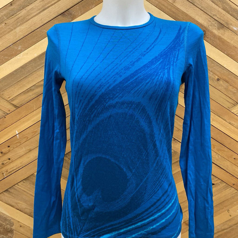 Icebreaker - merino 200 long sleeve top- MSRP $130 : Blue -women-SM