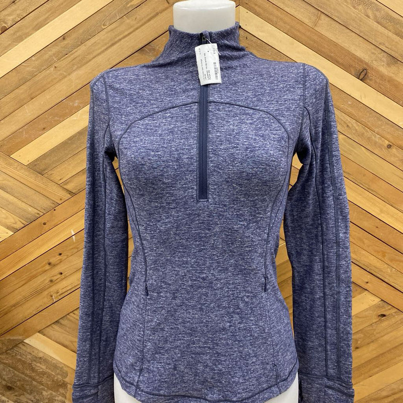 Lululemon- 1/4 zip active top : Purple-women-MD