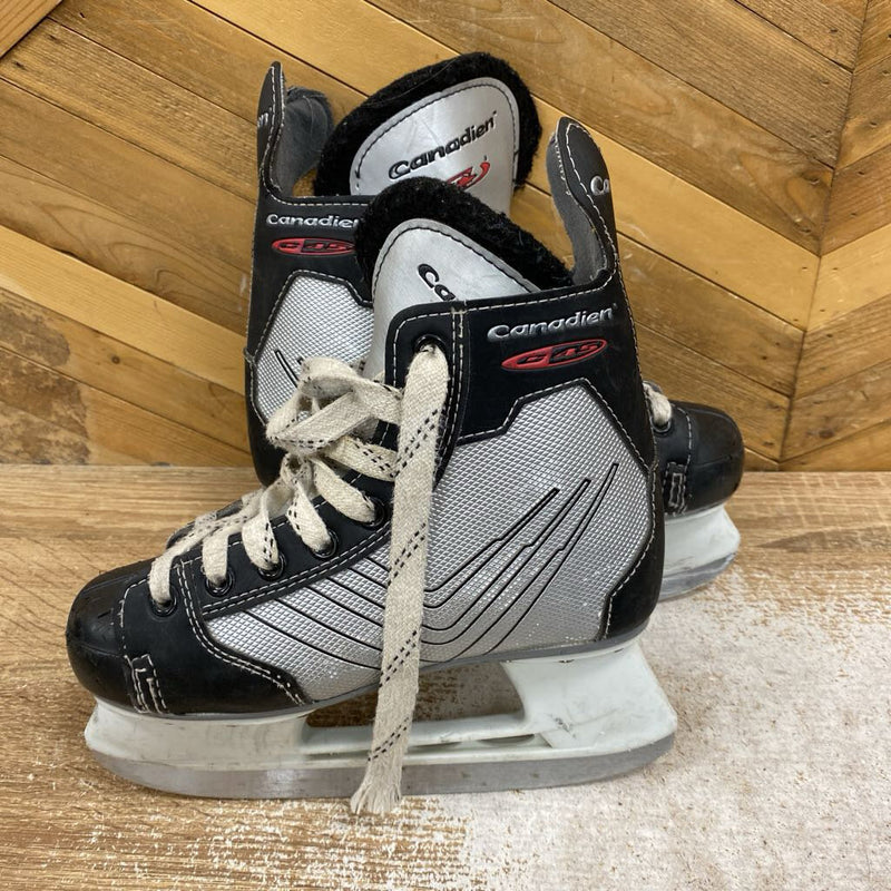 Canadien- Youth Hockey Skates : Silver Black -children-