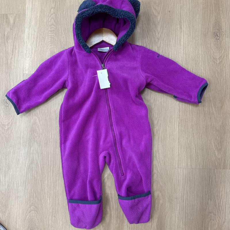 Columbia- fleece bear onsie- MSRP $50: Purple -children-6-12M