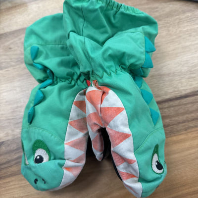 Kombi - Kids Animal Family Winter Mitts - MSRP $40: Green Crocodile-children-LG