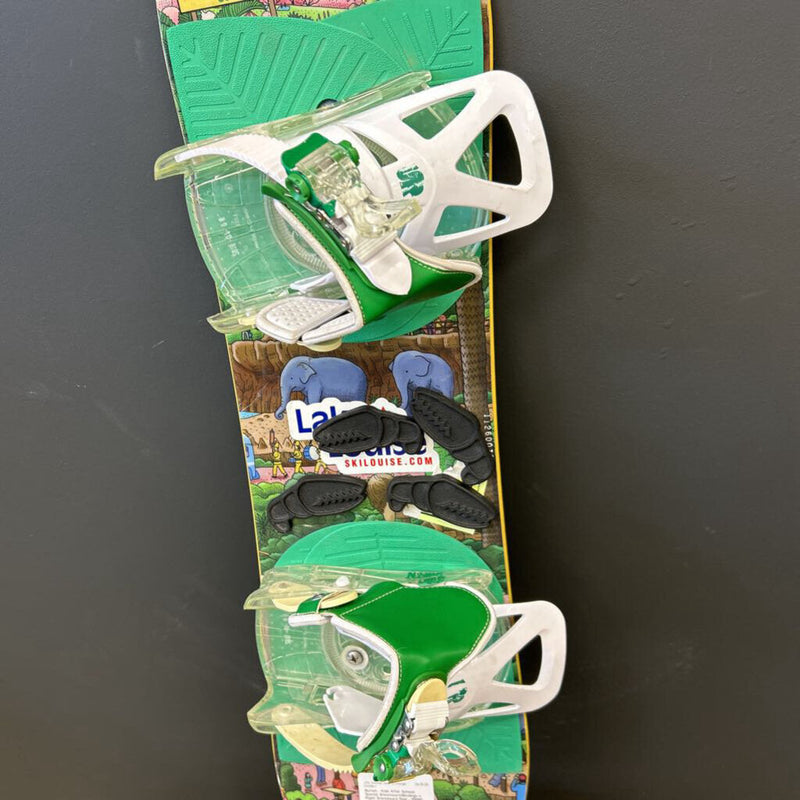 Burton - Kids After School Special Snowboard/Bindings + Riglet Snowboard Reel - MSRP $450: Green/White--80cm