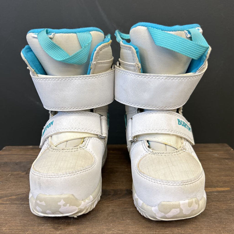 Burton - Kids Mini Grom Snowboard Boots - MSPR $130: White/Blue-children-9C