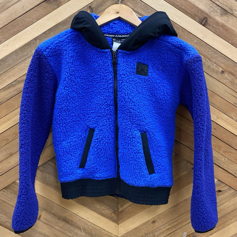 Under Armour - Kids Full Zip Fleece Hoodie - MSRP comp $60: Violet/Purple-children-MD