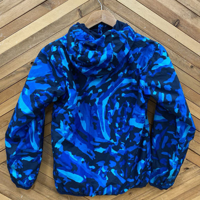 Columbia - Kids Omni-Wick Lined Hooded Windbreaker Jacket - MSRP comp $65: Blue/Camo-children-SM