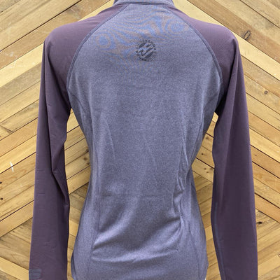 PowerSkins - Women's 1/4-Zip Baselayer Top - MSRP comp $55: Purple-women-LG