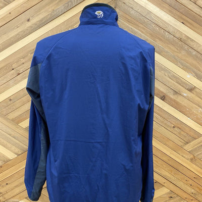 Mountain Hardwear - Men's Full-Zip Lined Windbreaker - MSRP $160: Blue/Grey-men-MD