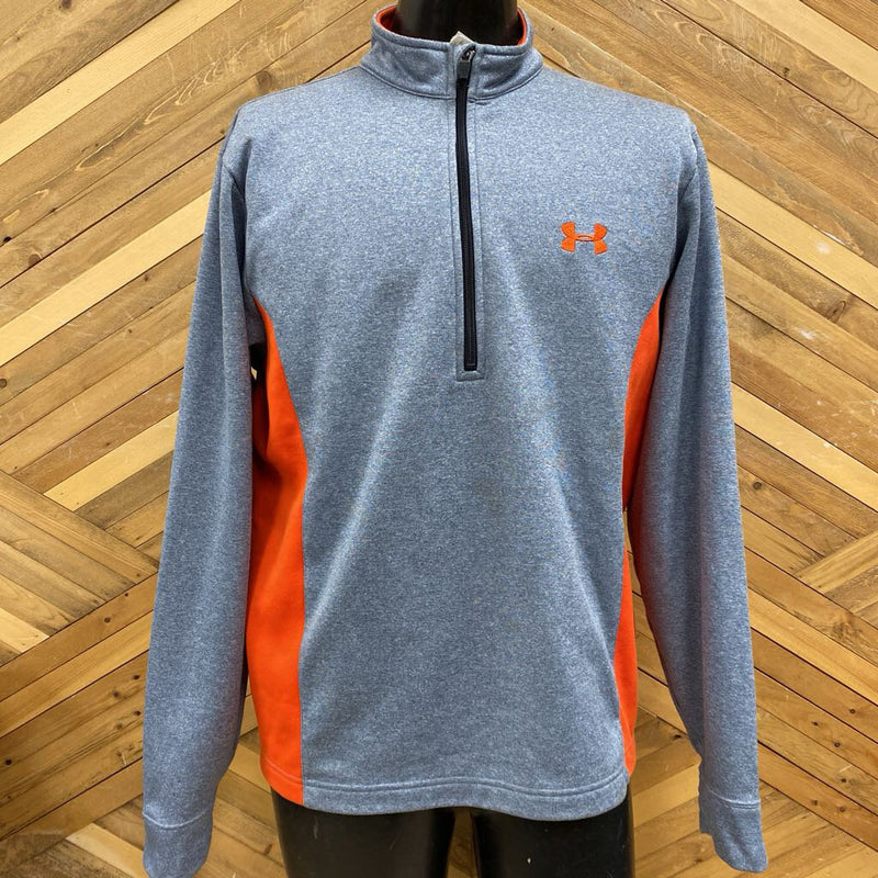 Under Armour- 1/4 zip sweater - MSRP $97 : Grey Blue -men-MD