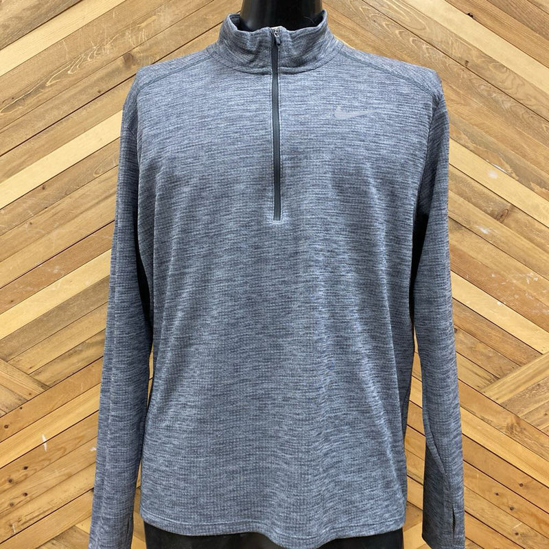 Nike- 1/4 zip Grid Fleece : Grey -men-MD