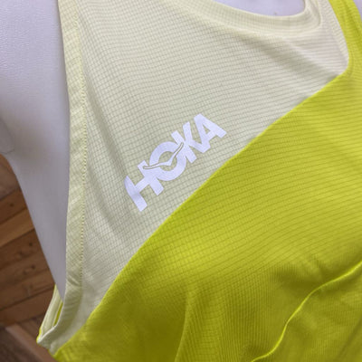 Hoka- active tank top- MSRP $ 64: Yellow -women-LG