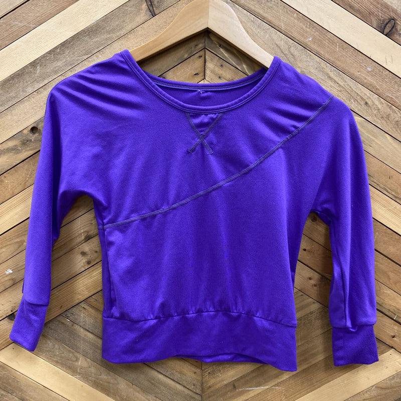 Triple flip- Long sleeve top : Purple -children-7Y