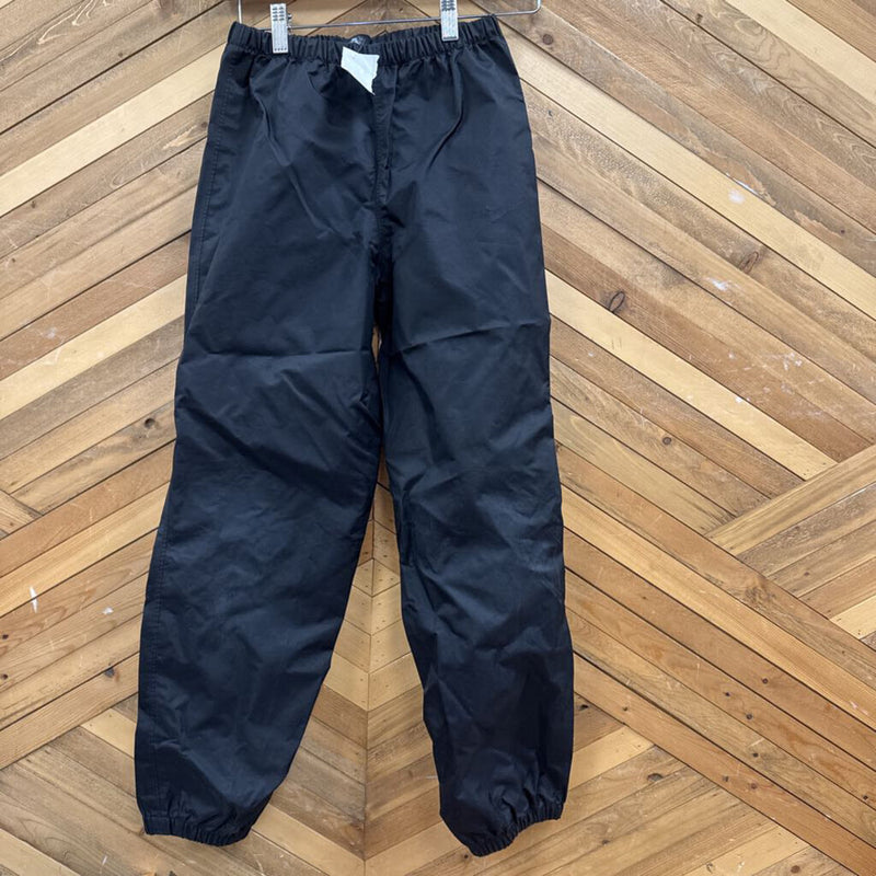 MEC- youth rain pants- MSRP $60: Black -children-12Y