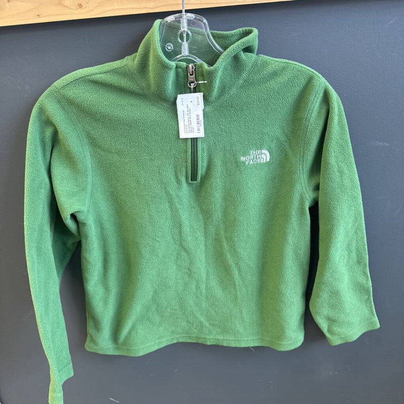 The North Face- 1/4 zip light fleece- MSRP $75: Green -children-10/12Y