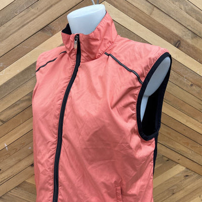 MEC - Women's Fleece-Lined Windbreaker Vest - MSRP $120: Pink/Black-women-XL