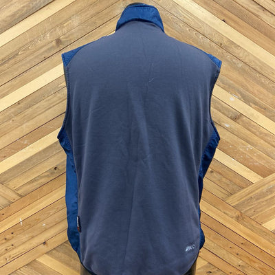 MEC - Men's Polartec Fleece Windbreaker Vest - MSRP comp $120: Blue/Grey-men-XL