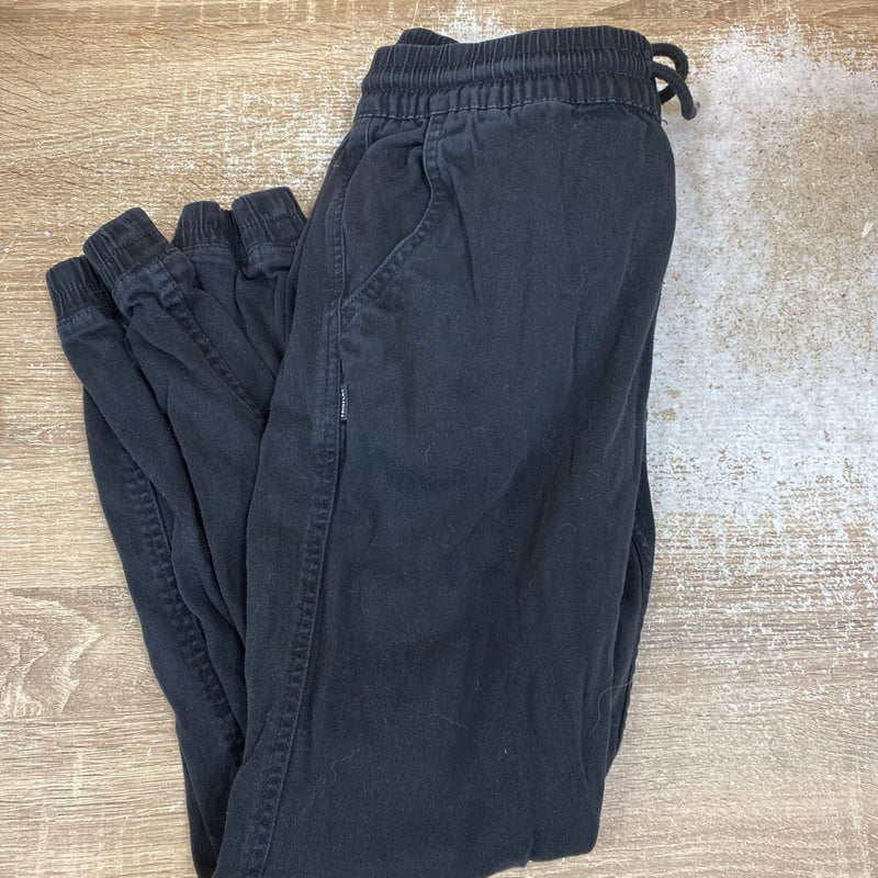 Black Comfortable Pants with Elastic Waist: Black-men-28