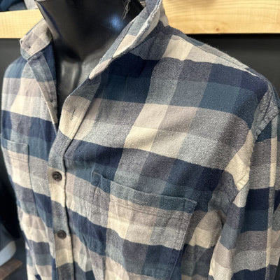 WindRiver - Men's Flannel Shirt - MSRP $50: Blue/Grey-men-LG