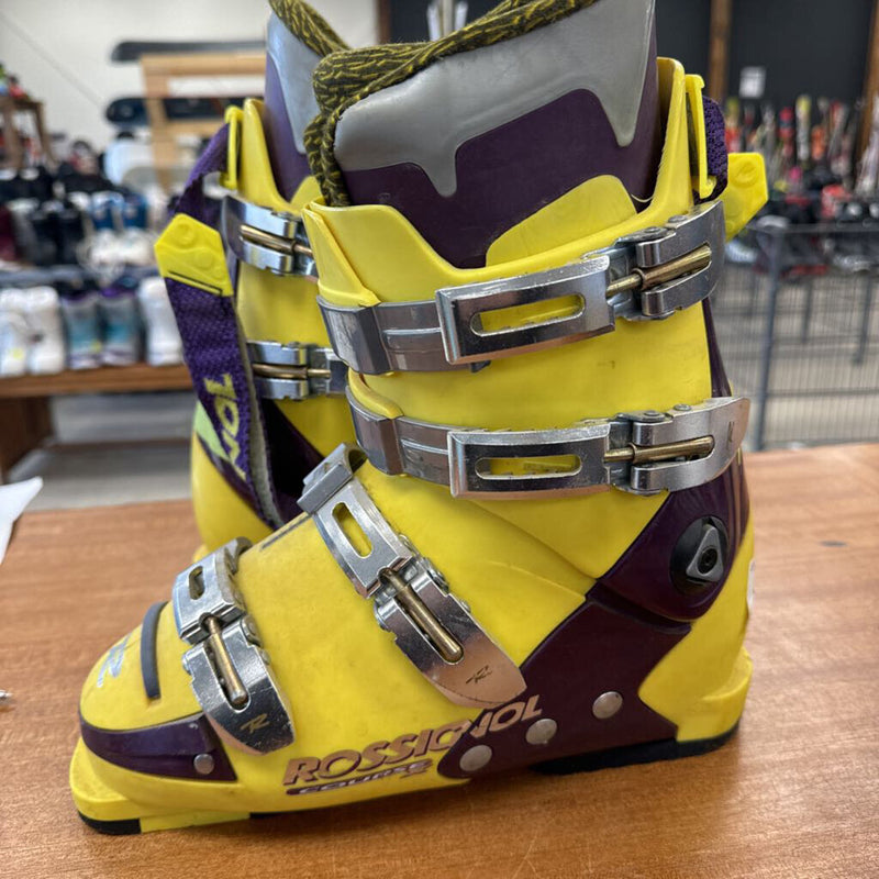 Rossignol Ski Boots Yellow and Purple: Yellow and Purple-unisex-25.5