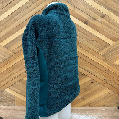 Columbia - Women's Full-Zip Sherpa Fleece - MSRP comp $110: Teal Blue/Green-women-LG