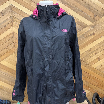 The North Face - Women's Rain Jacket - MSRP $140: Black/Pink-women-2XL