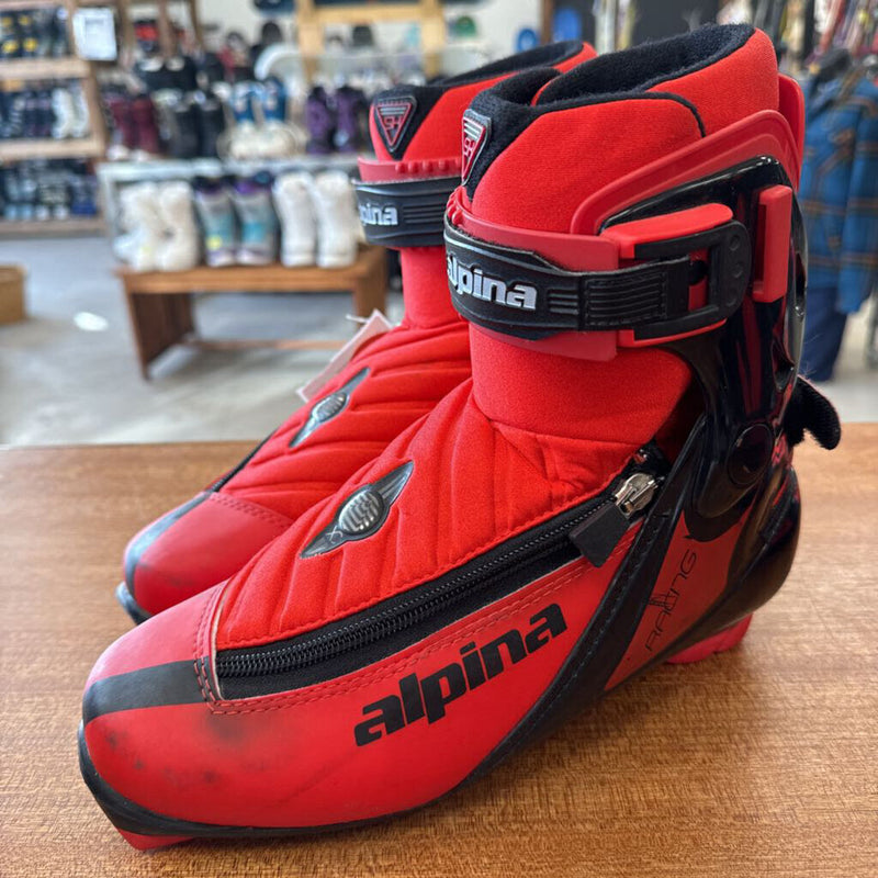 Alpina- Racing Cross Country Ski Boots- MSRP $240: Red Black -unisex-39