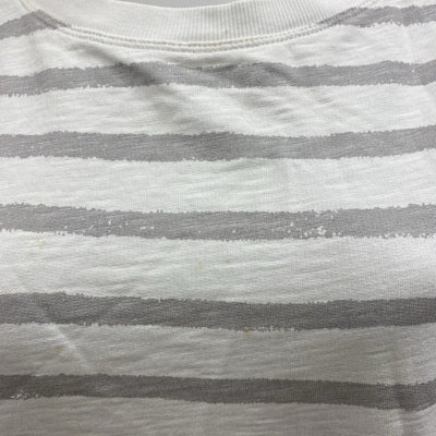 Eddie Bauer - Women's Striped L/S Top - MSRP comp $80: White/Grey-women-SM